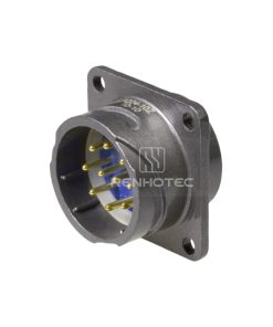 FQ24 Series 10-Pin Square Flange Male Socket
