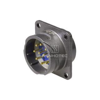 FQ24 Series 10-Pin Square Flange Male Socket