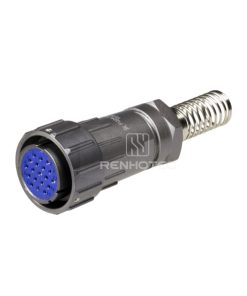 FQ24 Series 19-Pin Straight Wire Spring Female Plug