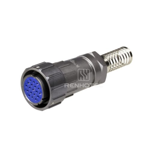 FQ24 Series 19-Pin Straight Wire Spring Female Plug
