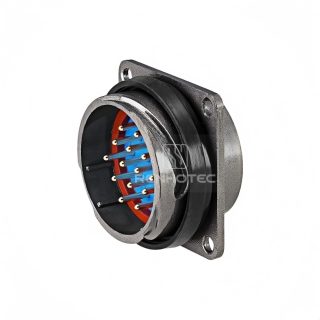 FQ30 Series 14-Pin Square Flange Male Socket