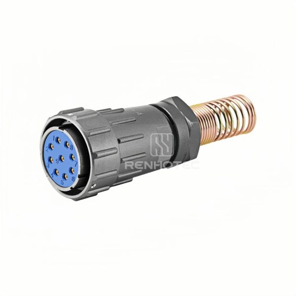 FQ30 Series 9-Pin Straight Wire Spring Female Plug