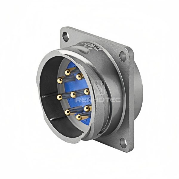 FQ30 Series 9-Pin Square Flange Male Socket