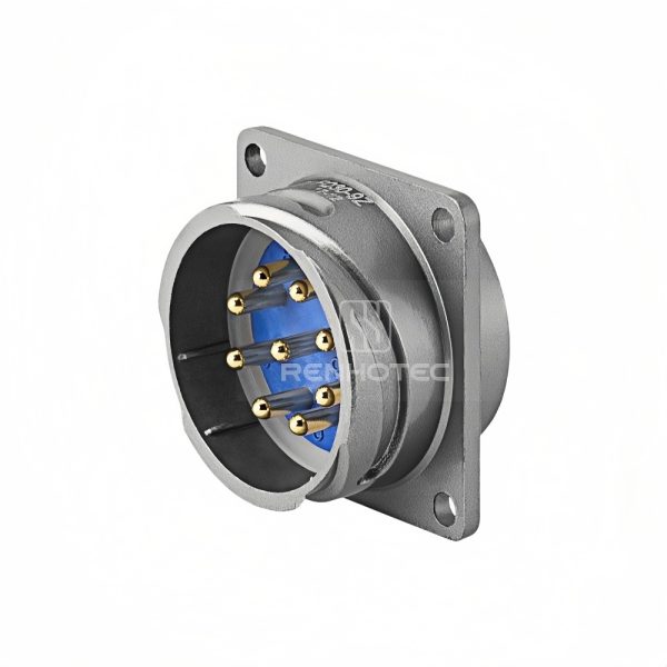 FQ30 Series 9-Pin Square Flange Male Socket
