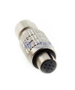 HR25 8 Position Circular Connector Jack Female Pins, HR25-7TJ-8S Compatible