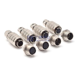 HR25 8 Position Circular Connector Plug Female Pins, HR25-7TP-8S Compatible