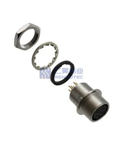 HR25 8 Position Circular Connector Receptacle HR25-7TR-8SA Compatible, Female Pins