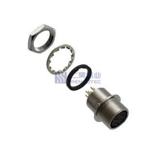 HR25 8 Position Circular Connector Receptacle HR25-7TR-8SA Compatible, Female Pins