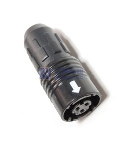 HR30 Circular Push Pull Connectors 3Pin Plug, HR30-6P-3S Female Pins, Solder Cup