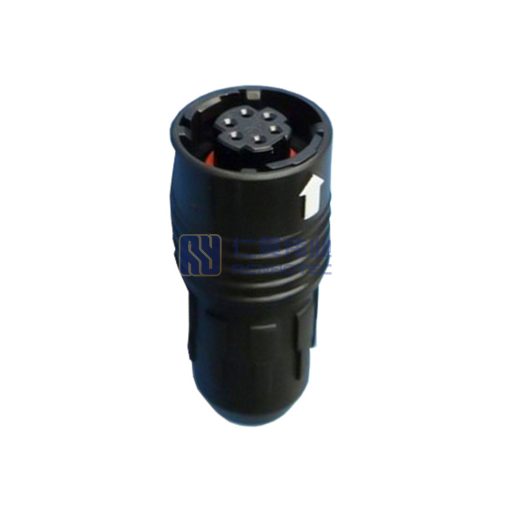 HR30 Circular Push Pull Connectors 6Pin Plug, Female Pins, Solder Cup HR30-6P-6S