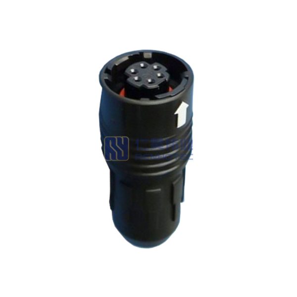 HR30 Circular Push Pull Connectors 6Pin Plug, Female Pins, Solder Cup HR30-6P-6S