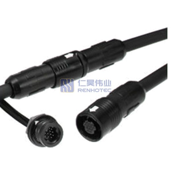 HR30 Circular Push Pull Connector 12Pin Plug HR30-8P-12S, Female Pins - Image 2