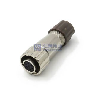 LF07WBP-6S 6 Pin Female Straight Panel Mount Circular Connector Waterproof Plug