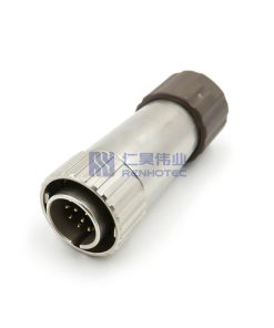 LF10WBP-12P 12Pin Male Straight Circular Connector Waterproof Plug