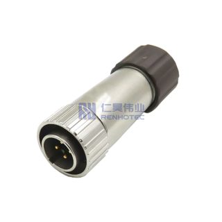 LF10WBP-4P 4Pin Male Straight Panel Mount Circular Connector Waterproof Plug