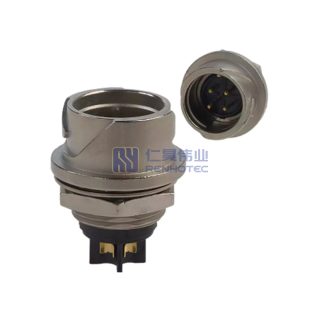 LF10WBR-4P 4Pin Male Straight Circular Connector Waterproof Receptacle