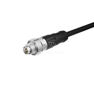 M9 Male Overmolded Cable Assembly, Single-ended, Unshielded, Straight