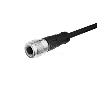 M9 Female Overmolded Cable Assembly, Single-ended, Unshielded, Straight