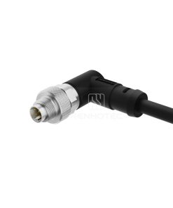M9 Male Overmolded Cable Assembly, Single-ended, Unshielded, Angled