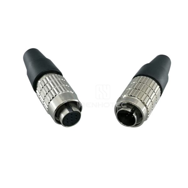 MXR-8P-8P Compatible, 8 Position Circular Connector Male Plug Solder Cup