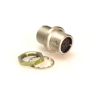 MXR-8RA-8S Compatible, 8 Position Circular Connector Receptacle, Female Solder Cup