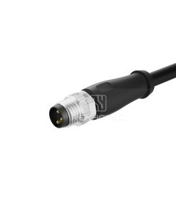 M8 Male Overolded Cable, Single-ended, Unshielded, Straight