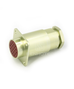 Alternative view of Push-pull PC19TPK 19 Pin Female Straight Plug with Cover Solder Cups