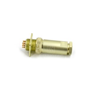 Alternative view of Threaded PC10ZPJ 10 Pin Male Straight Butt Joint Plug Solder Cups