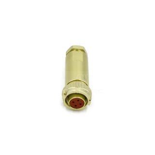 Alternative view of Threaded PC4TK 4 Pin Female Straight Plug Solder Cups