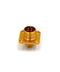 Резьбовые PC4ZJ 4-контактные фланцевые гнезда с припоем