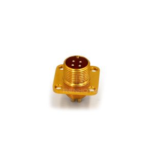 Threaded PC4ZJ 4 Pin Male Flange Socket Solder Cups