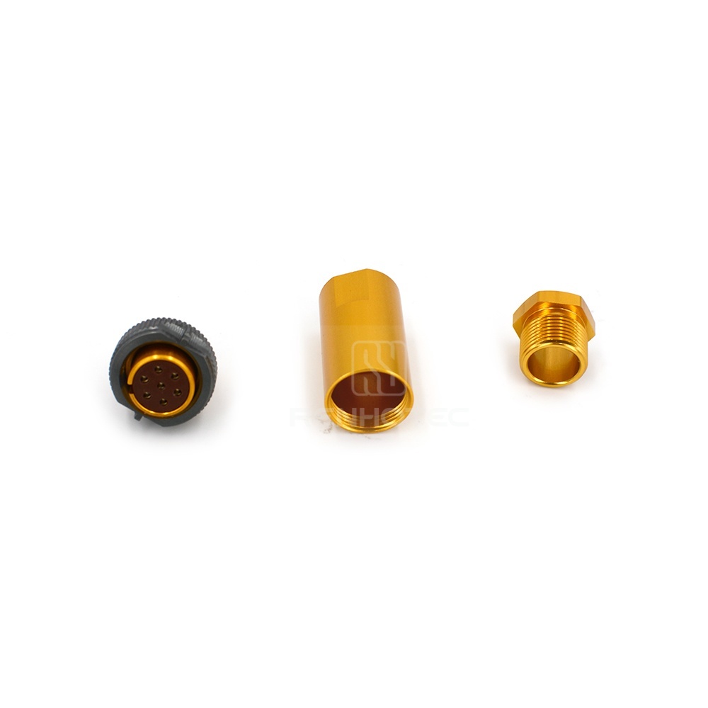 Threaded PC7TK 7 Pin Female Straight Plug Solder Cups - Image 6