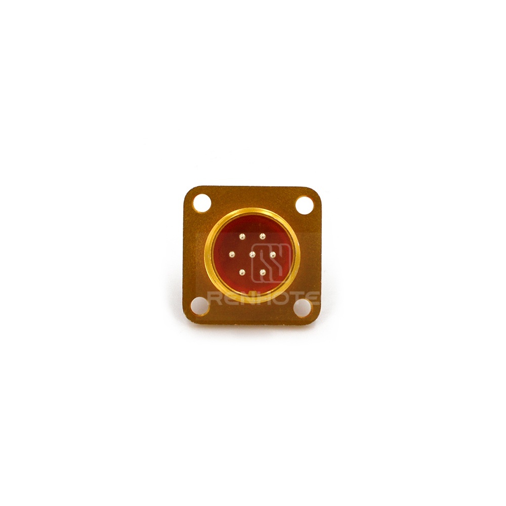 Threaded PC7ZJ 7 Pin Male Flange Socket Solder Cups - Image 2