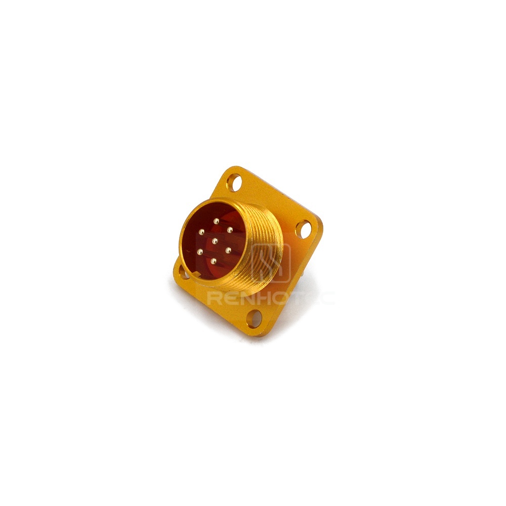 Threaded PC7ZJ 7 Pin Male Flange Socket Solder Cups - Image 4