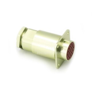 Alternative view of Push-pull PCB19TPK 19 Pin Female Straight Plug with Cover Solder Cups