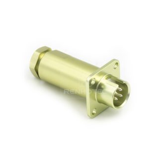 Alternative view of Push-pull PCB4ZPJ 4 Pin Male Socket with Cover Solder Cups