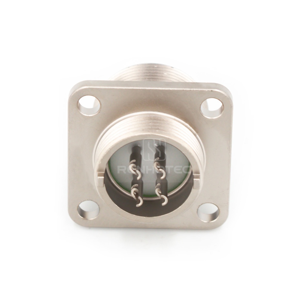 2РМГ14Б4Ш1Е2 2PM Russian Connector Shell Size 14 4 Pin Flange Male Socket, Sealed Type, Threaded Back End - Image 3