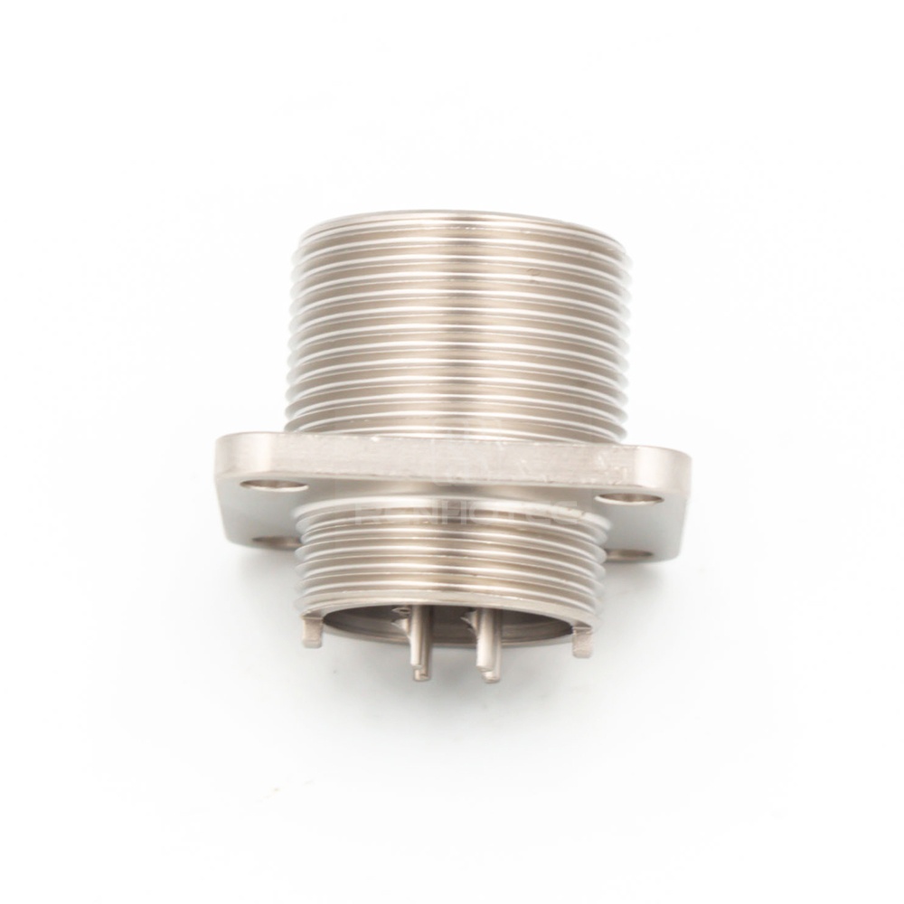 2РМГ14Б4Ш1Е2 2PM Russian Connector Shell Size 14 4 Pin Flange Male Socket, Sealed Type, Threaded Back End - Image 2