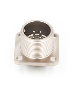 2PM series, size 14, 4-pin flange male connector with shielded straight back shell, sealed type, nickel-plated pins