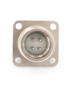 2PM series, size 14, 4-pin flange male connector with non-shielded straight back shell, sealed type, nickel-plated pins