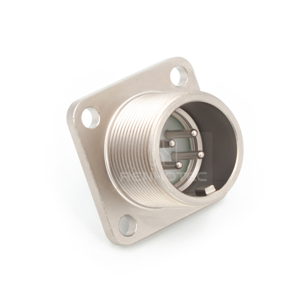 2РМГД18БПН4Ш5Е2 2PM Russian Connector Shell Size 18 4 Pin Flange Male Socket, Sealed Type, With non-shielded Straight Back Shell - Image 2