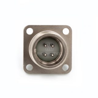 2РМГД18БПН4Ш5Е2 2PM Russian Connector Shell Size 18 4 Pin Flange Male Socket, Sealed Type, With non-shielded Straight Back Shell