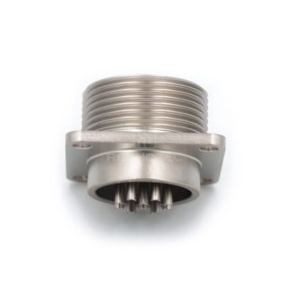 Alternative view of 2РМГ22Б10Ш1Е2 2PM Russian Connector Shell Size 22 10 Pin Flange Male Socket, Sealed Type, Threaded Back End