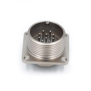 2РМГ22БПН10Ш1Е2 2PM Russian Connector Shell Size 22 10 Pin Flange Male Socket, Sealed Type, With non-shielded Straight Back Shell