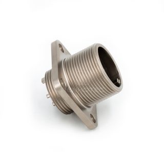 Alternative view of 2РМГ22Б4Ш3Е2 2PM Russian Connector Shell Size 22 4 Pin Flange Male Socket, Sealed Type, Threaded Back End