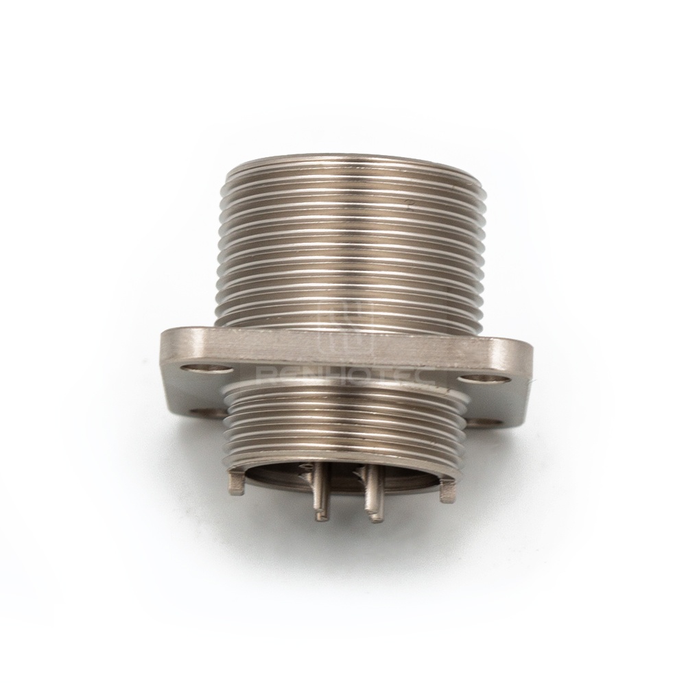 2РМГ22Б4Ш3Е2 2PM Russian Connector Shell Size 22 4 Pin Flange Male Socket, Sealed Type, Threaded Back End - Image 3