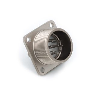 Alternative view of 2РМГД24БПЭ10Ш5Е2 2PM Russian Connector Shell Size 24 10 Pin Flange Male Socket, Sealed Type, With Shielded Straight Back Shell