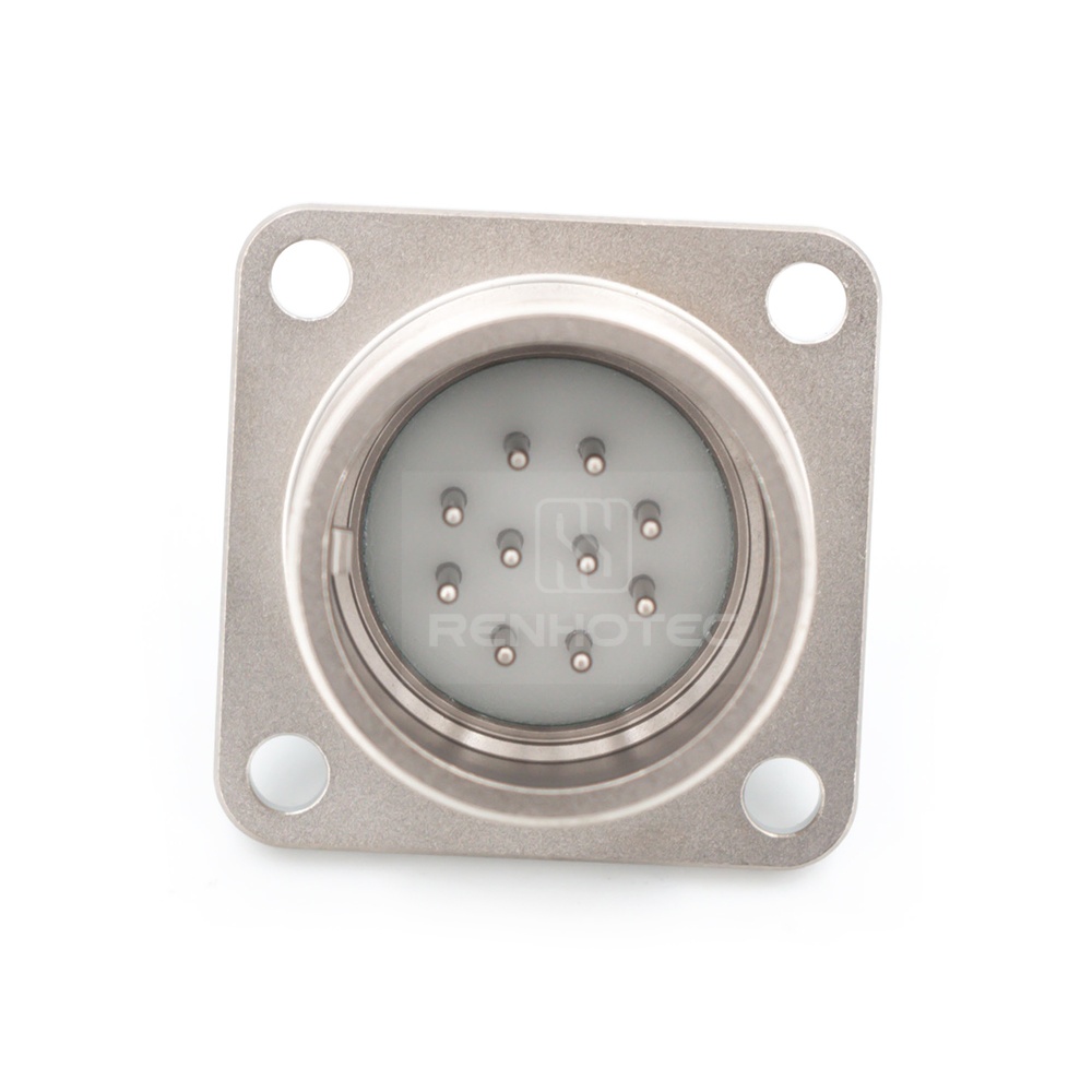 2РМГД24БПН10Ш5Е2 2PM Russian Connector Shell Size 24 10 Pin Flange Male Socket, Sealed Type, With non-shielded Straight Back Shell - Image 2