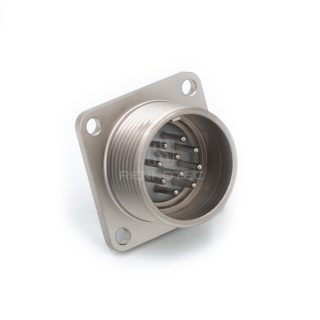 Alternative view of 2РМГД24БПН10Ш5Е2 2PM Russian Connector Shell Size 24 10 Pin Flange Male Socket, Sealed Type, With non-shielded Straight Back Shell