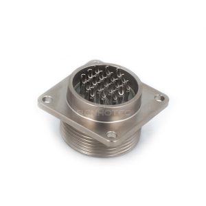 2РМГ24Б19Ш1Е2 2PM Russian Connector Shell Size 24 19 Pin Flange Male Socket, Sealed Type, Threaded Back End